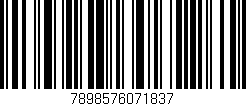 Código de barras (EAN, GTIN, SKU, ISBN): '7898576071837'