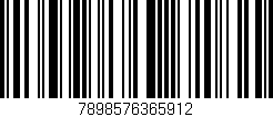 Código de barras (EAN, GTIN, SKU, ISBN): '7898576365912'