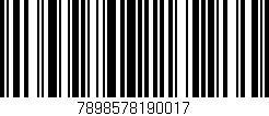 Código de barras (EAN, GTIN, SKU, ISBN): '7898578190017'