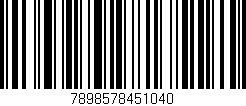 Código de barras (EAN, GTIN, SKU, ISBN): '7898578451040'