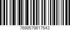 Código de barras (EAN, GTIN, SKU, ISBN): '7898579617643'