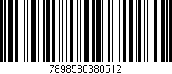 Código de barras (EAN, GTIN, SKU, ISBN): '7898580380512'