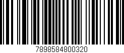 Código de barras (EAN, GTIN, SKU, ISBN): '7898584800320'