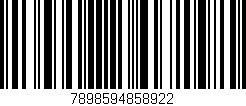 Código de barras (EAN, GTIN, SKU, ISBN): '7898594858922'