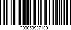 Código de barras (EAN, GTIN, SKU, ISBN): '7898599071081'