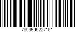 Código de barras (EAN, GTIN, SKU, ISBN): '7898599227181'