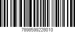 Código de barras (EAN, GTIN, SKU, ISBN): '7898599228010'