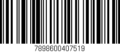 Código de barras (EAN, GTIN, SKU, ISBN): '7898600407519'