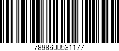 Código de barras (EAN, GTIN, SKU, ISBN): '7898600531177'