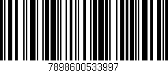 Código de barras (EAN, GTIN, SKU, ISBN): '7898600533997'