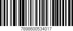 Código de barras (EAN, GTIN, SKU, ISBN): '7898600534017'