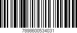 Código de barras (EAN, GTIN, SKU, ISBN): '7898600534031'