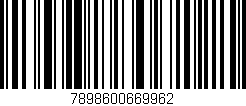 Código de barras (EAN, GTIN, SKU, ISBN): '7898600669962'
