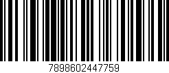 Código de barras (EAN, GTIN, SKU, ISBN): '7898602447759'