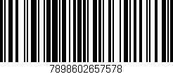 Código de barras (EAN, GTIN, SKU, ISBN): '7898602657578'