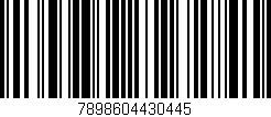 Código de barras (EAN, GTIN, SKU, ISBN): '7898604430445'