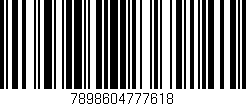 Código de barras (EAN, GTIN, SKU, ISBN): '7898604777618'