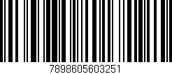 Código de barras (EAN, GTIN, SKU, ISBN): '7898605603251'