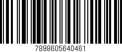 Código de barras (EAN, GTIN, SKU, ISBN): '7898605640461'