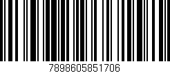 Código de barras (EAN, GTIN, SKU, ISBN): '7898605851706'