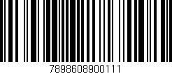 Código de barras (EAN, GTIN, SKU, ISBN): '7898608900111'