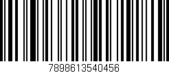 Código de barras (EAN, GTIN, SKU, ISBN): '7898613540456'