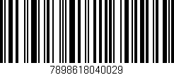 Código de barras (EAN, GTIN, SKU, ISBN): '7898618040029'