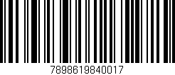 Código de barras (EAN, GTIN, SKU, ISBN): '7898619840017'