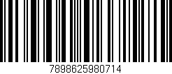 Código de barras (EAN, GTIN, SKU, ISBN): '7898625980714'