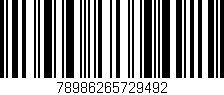 Código de barras (EAN, GTIN, SKU, ISBN): '78986265729492'