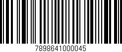 Código de barras (EAN, GTIN, SKU, ISBN): '7898641000045'