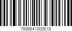 Código de barras (EAN, GTIN, SKU, ISBN): '7898641000618'