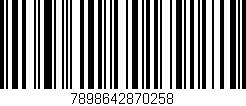 Código de barras (EAN, GTIN, SKU, ISBN): '7898642870258'