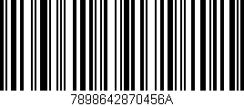 Código de barras (EAN, GTIN, SKU, ISBN): '7898642870456A'
