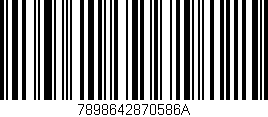 Código de barras (EAN, GTIN, SKU, ISBN): '7898642870586A'