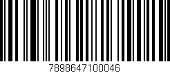 Código de barras (EAN, GTIN, SKU, ISBN): '7898647100046'