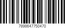 Código de barras (EAN, GTIN, SKU, ISBN): '7898647750470'