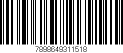 Código de barras (EAN, GTIN, SKU, ISBN): '7898649311518'