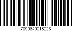 Código de barras (EAN, GTIN, SKU, ISBN): '7898649315226'