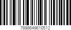 Código de barras (EAN, GTIN, SKU, ISBN): '7898649610512'