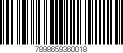 Código de barras (EAN, GTIN, SKU, ISBN): '7898659360018'