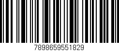 Código de barras (EAN, GTIN, SKU, ISBN): '7898659551829'