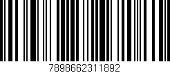 Código de barras (EAN, GTIN, SKU, ISBN): '7898662311892'