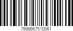 Código de barras (EAN, GTIN, SKU, ISBN): '7898667510061'