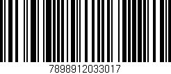 Código de barras (EAN, GTIN, SKU, ISBN): '7898912033017'