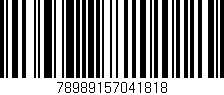 Código de barras (EAN, GTIN, SKU, ISBN): '78989157041818'