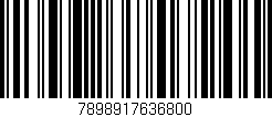 Código de barras (EAN, GTIN, SKU, ISBN): '7898917636800'