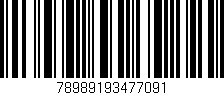 Código de barras (EAN, GTIN, SKU, ISBN): '78989193477091'