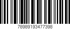 Código de barras (EAN, GTIN, SKU, ISBN): '78989193477398'