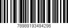 Código de barras (EAN, GTIN, SKU, ISBN): '78989193494296'